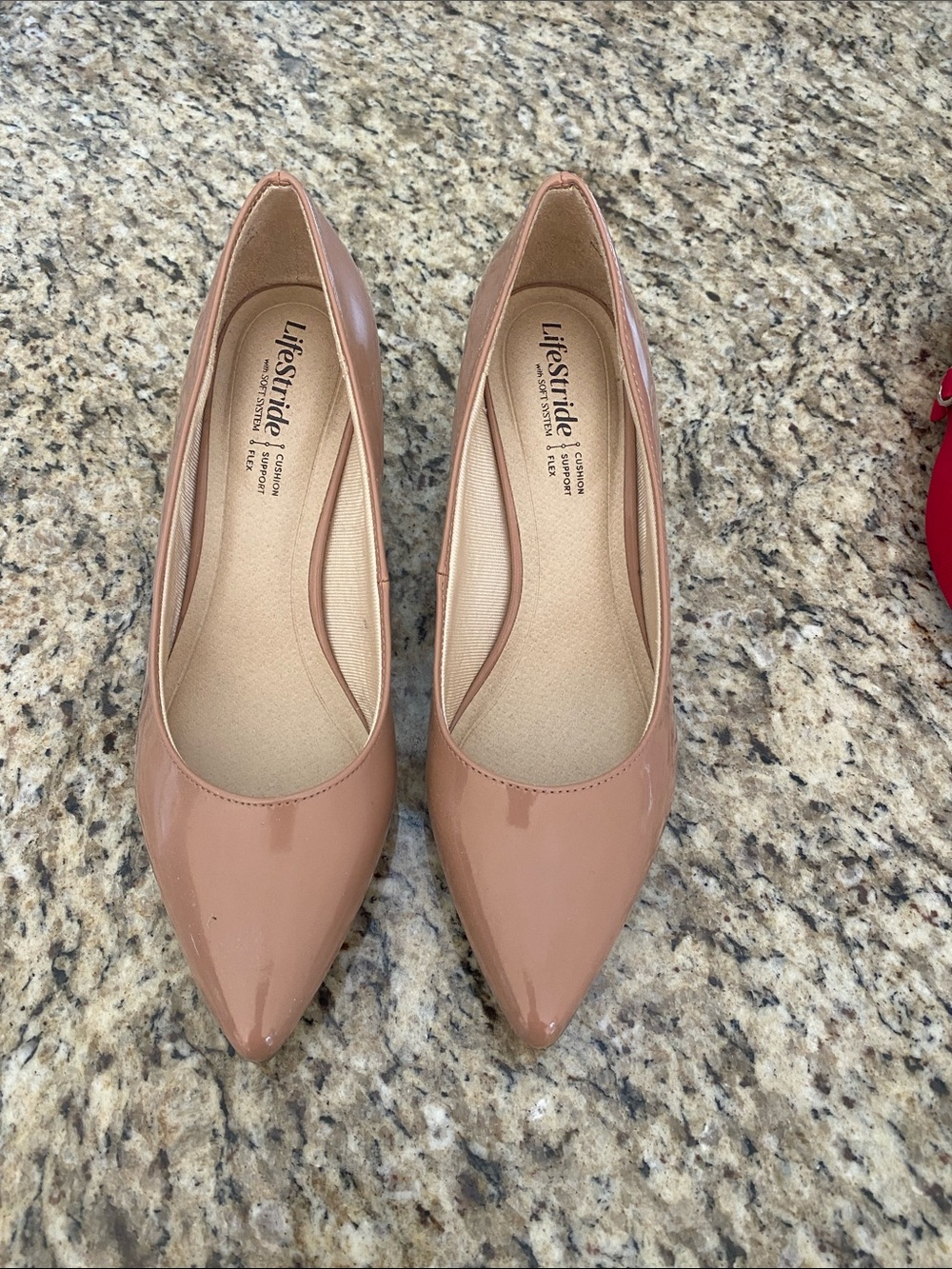 Life Stride Women's Blush Patent Pointed-Toe Flats